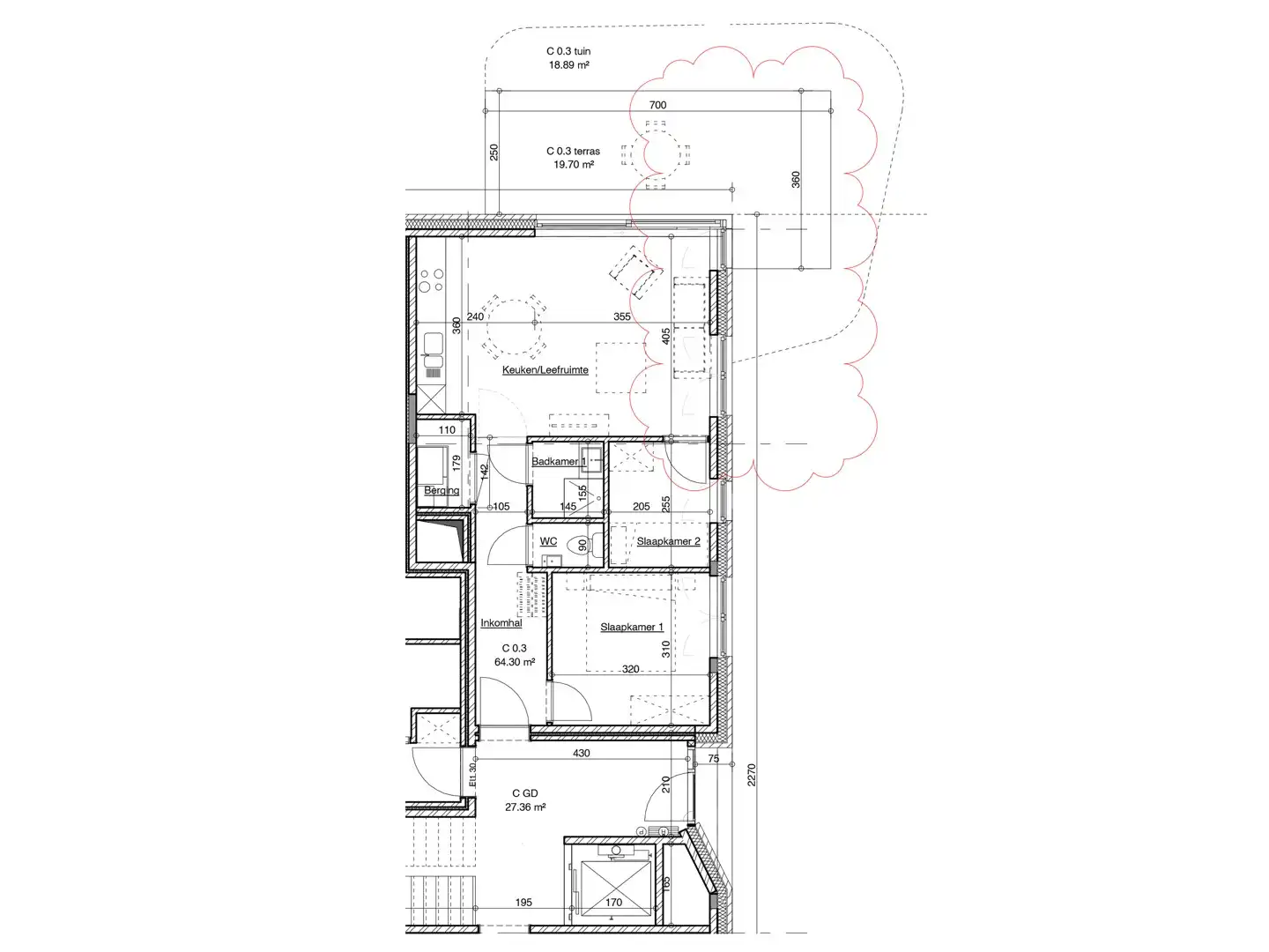 Gelijkvloers appartement omgeven door groen aan de Sint-Denijskerk foto 23
