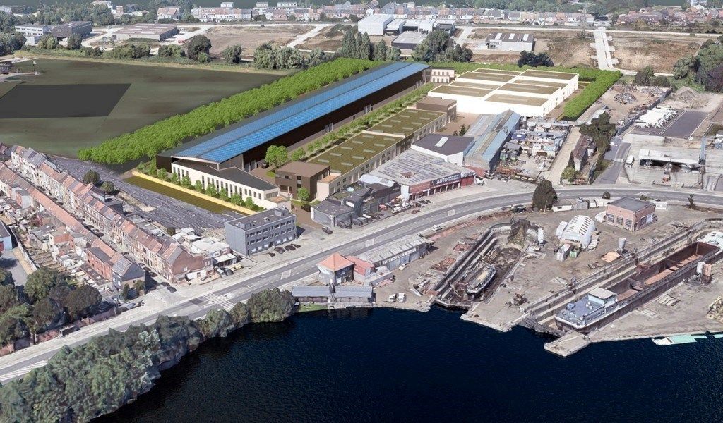 Nieuwbouw magazijn met kantoor te koop aan de Voorhaven in Gent foto {{pictureIndex}}