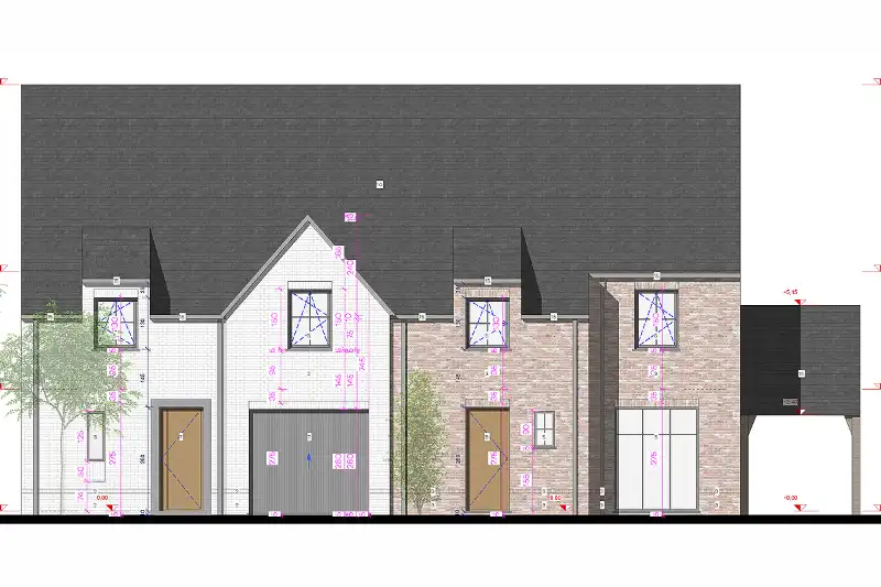 Moderne halfopen nieuwbouwwoning met 4 slaapkamers en 2 badkamers met carport foto 2
