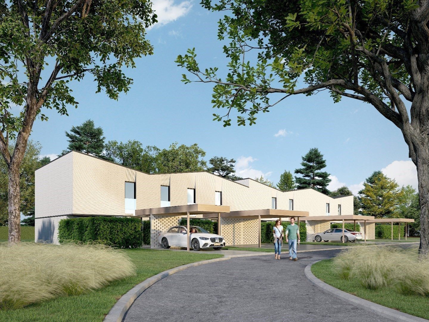 Nieuwbouwwoning met 3 slk op kleinschalig woonerf in groene omgeving nabij Brugge foto 2