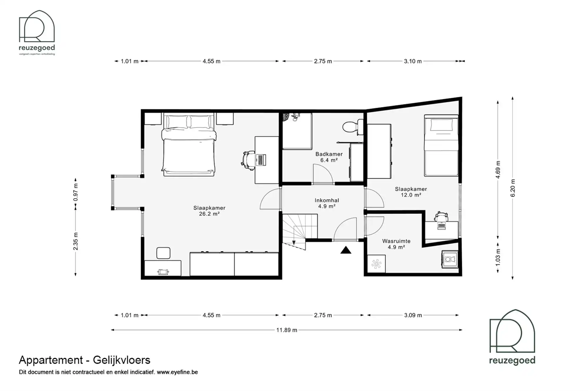 Parel van een triplex (2-3 slaapkamers) in hartje Mechelen! foto 19