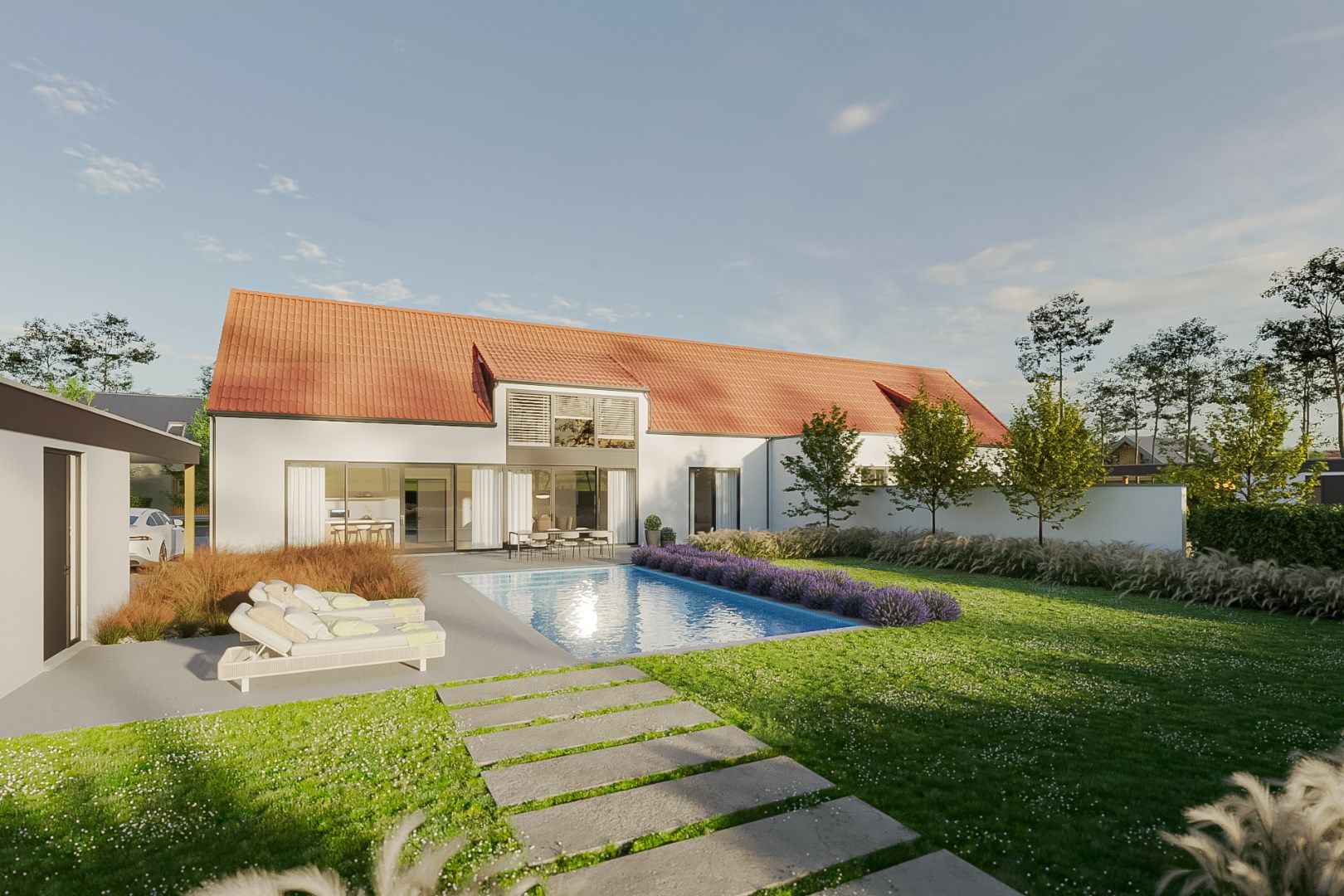 Authentieke hoeve, getransformeerd tot 2 exclusieve casco+ BEN woningen!  foto 4