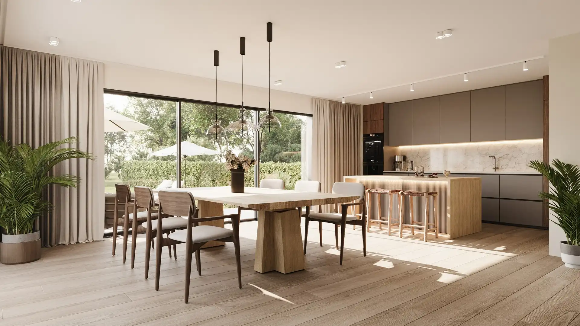 Moderne villawoningen in het Haspengouwse landschap foto 2