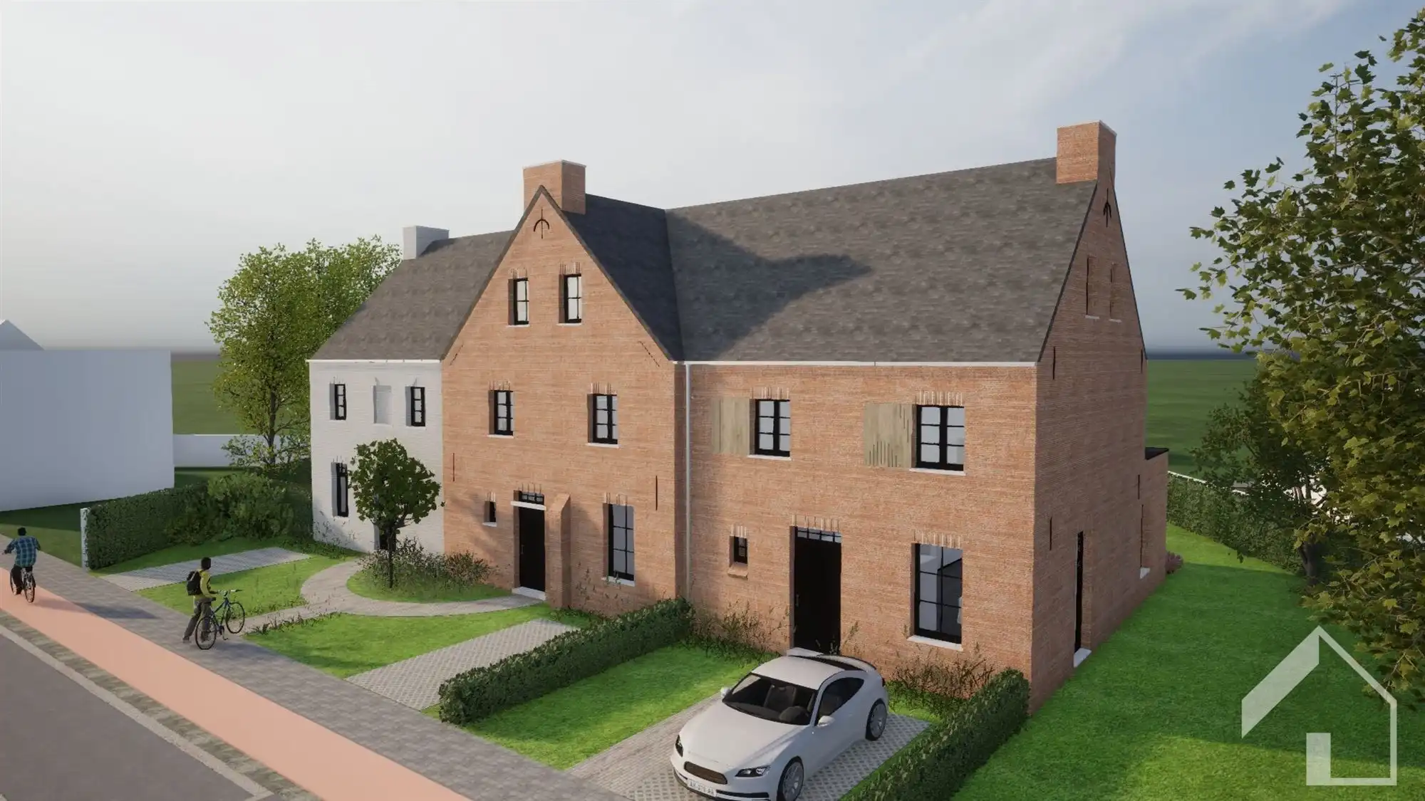 3 volledig afgewerkte nieuwbouwwoningen nabij centrum van Broechem foto 2