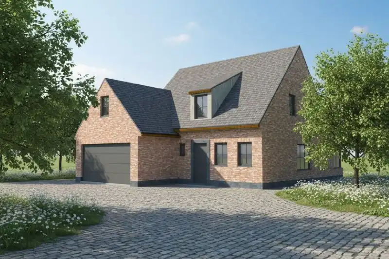 Nieuw te bouwen alleenstaande woning te Wielsbeke. foto {{pictureIndex}}