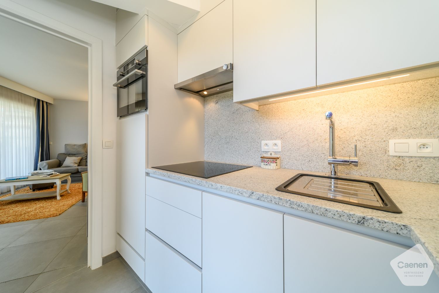 Recent gerenoveerde studio met aparte slaapkamer en terras in hartje De Panne foto 9