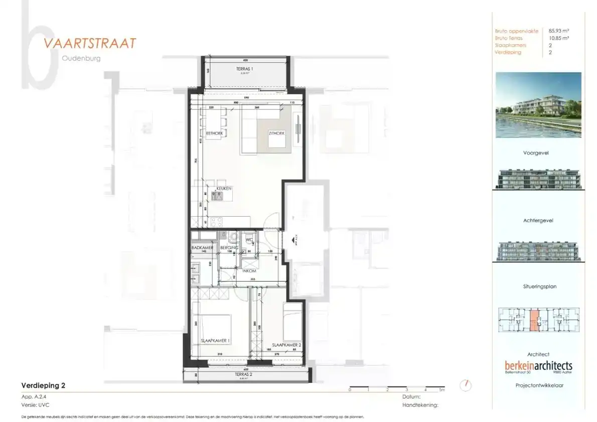 Nieuwbouwappartement met twee slaapkamers gelegen aan het kanaal te Oudenburg foto 3