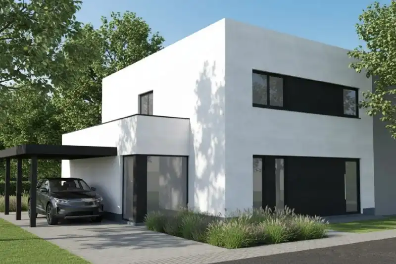 Nieuw te bouwen halfopen woning met vrije keuze van architectuur te Waregem. foto {{pictureIndex}}