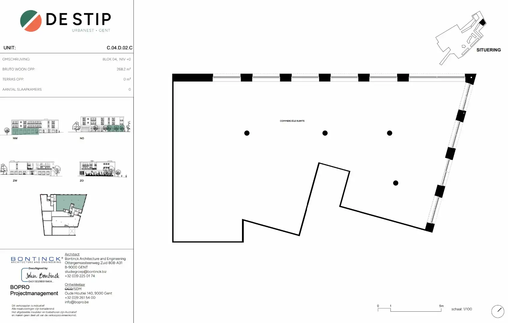 Commerciële ruimtes te koop in nieuwbouwproject De Stip – Gentbrugge foto 3