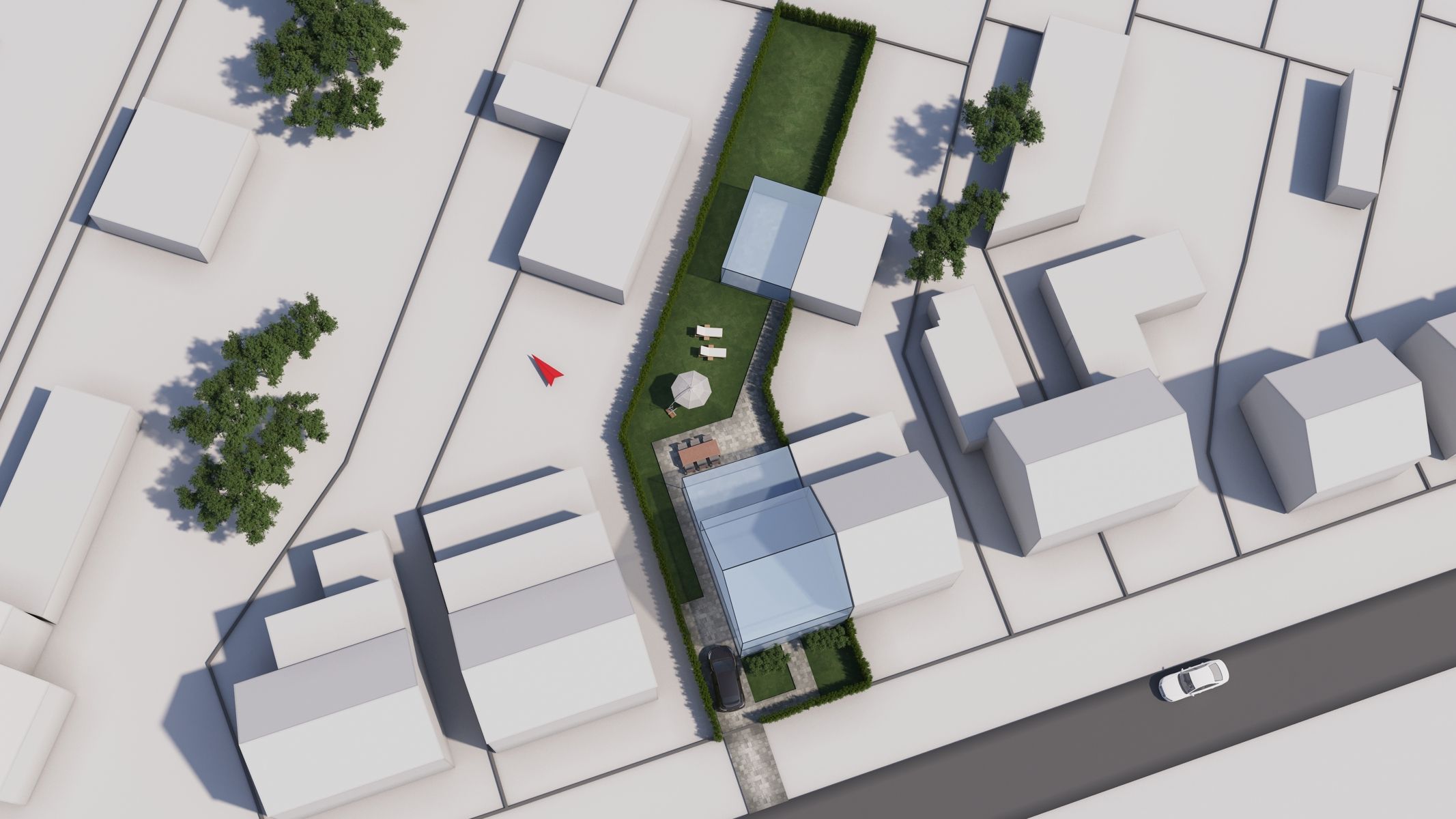 IN OPTIE. Bouwgrond voor halfopen bebouwing op 539m2 grond foto {{pictureIndex}}