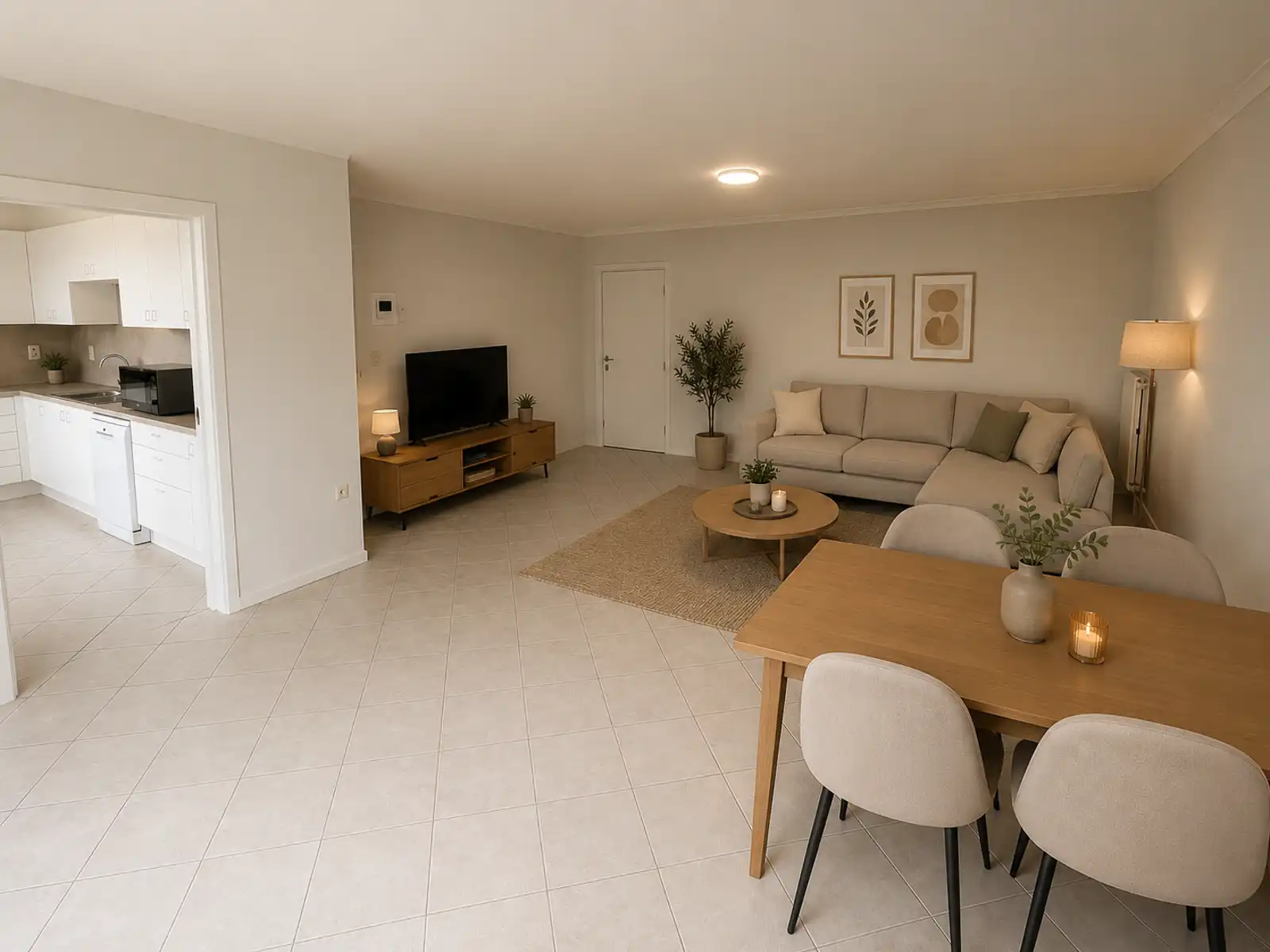 Ruim appartement in het centrum met 2 slaapkamers  en terras foto 4