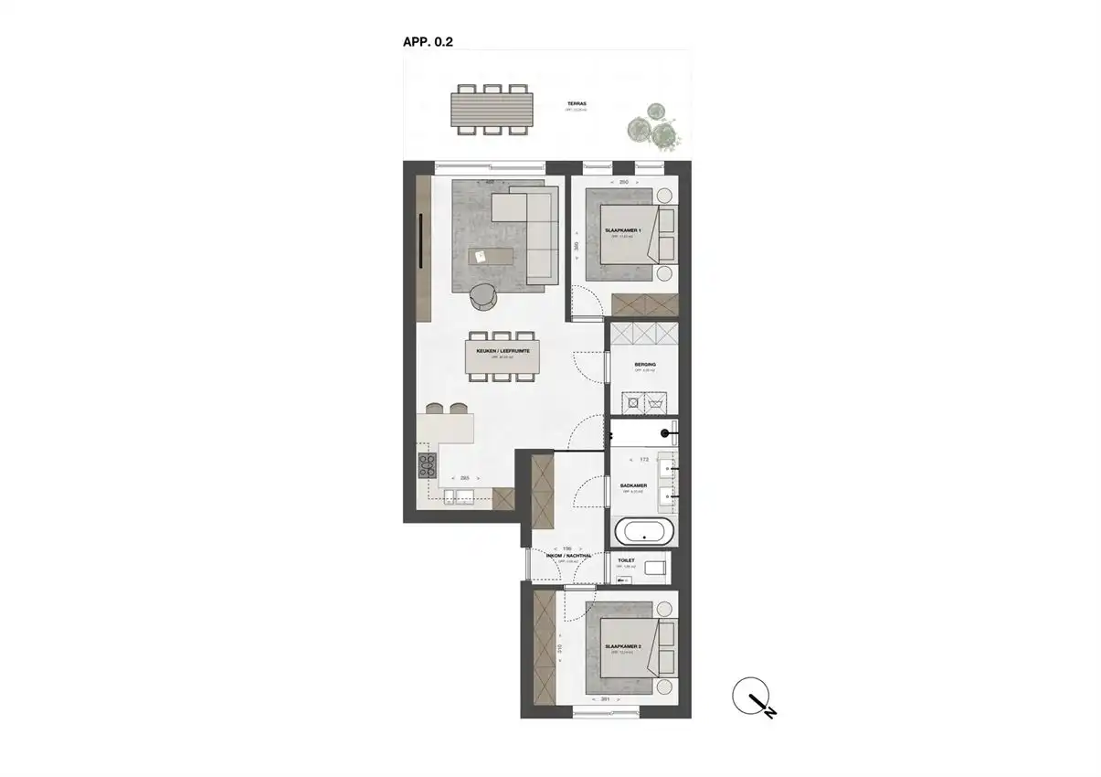 Zuidwestgerichte tuin, 90m², goede indeling met 2slk foto 3