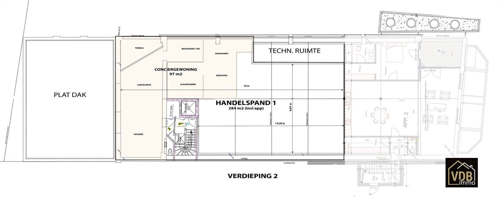 2 handelspanden + woonst + 12 parkeerplaatsen foto 11