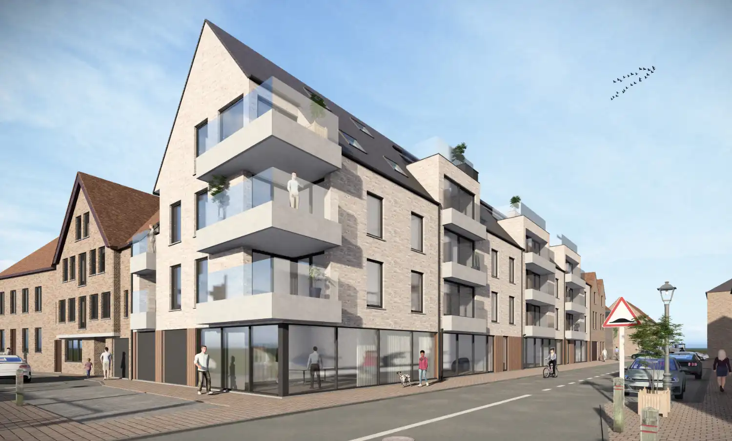 VEURNE: Nieuwbouwresidentie THE BRIDGE op enkele stappen van het bruisende centrum van Veurne, 17 appartementen met 2 of 3 slpks, op topligging! foto 2