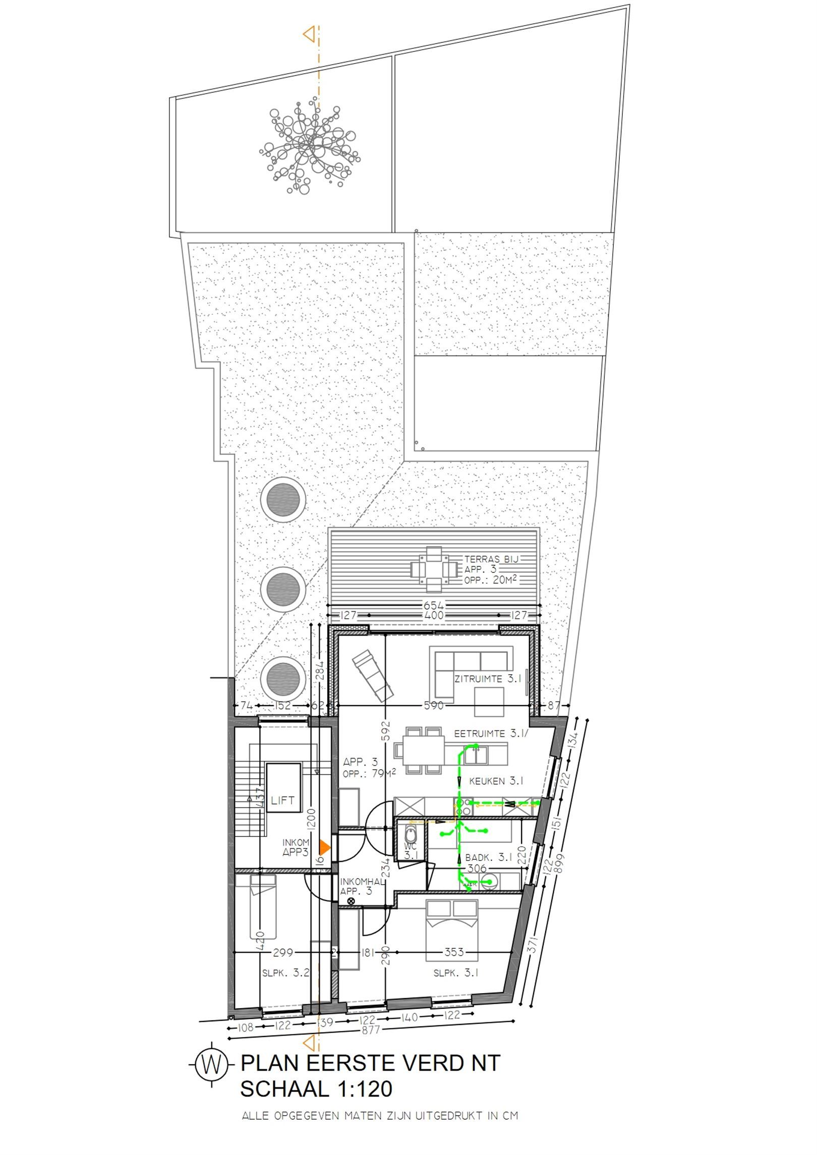 Te koop: Casco winddicht renovatieproject 4 ruime appartementen grote terrassen en tuinen in een voormalige bank te Baasrode foto 6