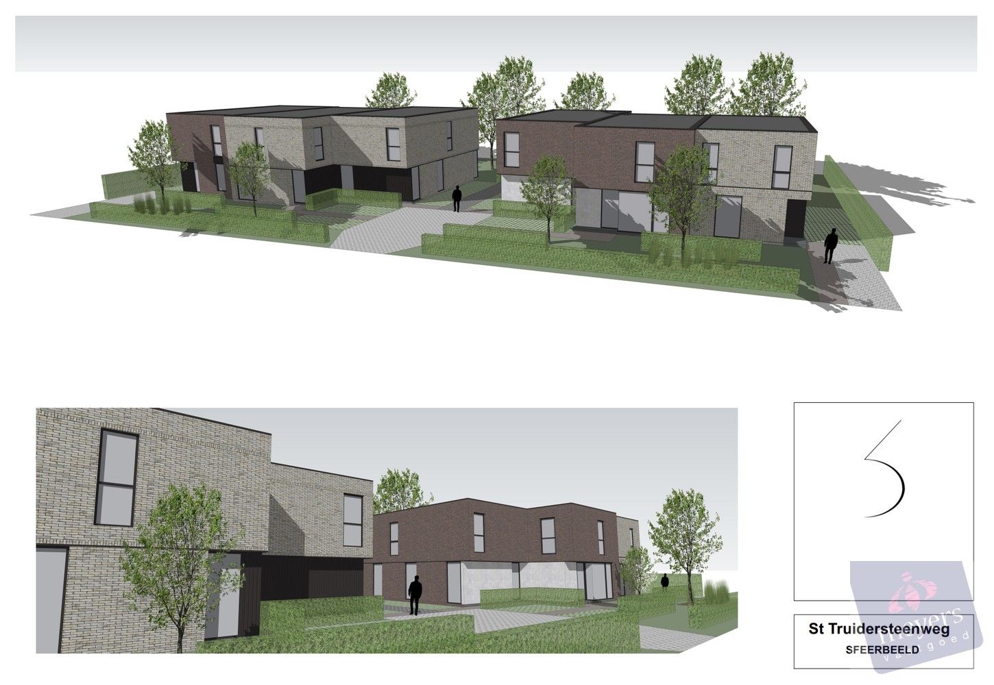 Projectgrond met goedgekeurde vergunning voor 6 moderne woningen – Topligging in Hasselt foto {{pictureIndex}}