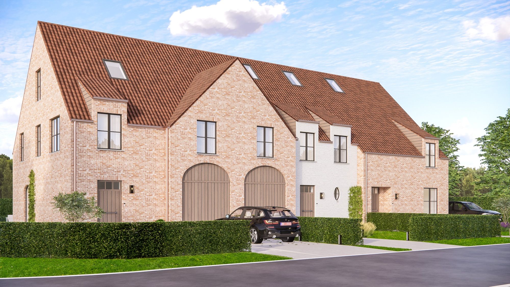 BEN-woning:  Volledig en kwaliteitsvol afgewerkte nieuwbouwwoning in hedendaagse Pastorijstijl - met Zuidgerichte tuin in landelijke omgeving te Beernem foto {{pictureIndex}}