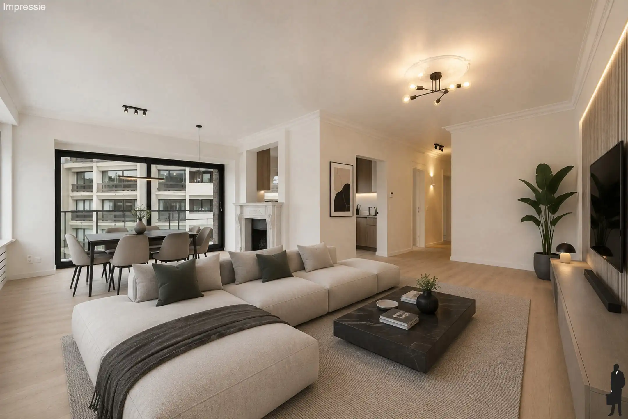 Stijlvol appartement met panoramisch zicht op de Grote Markt foto 3