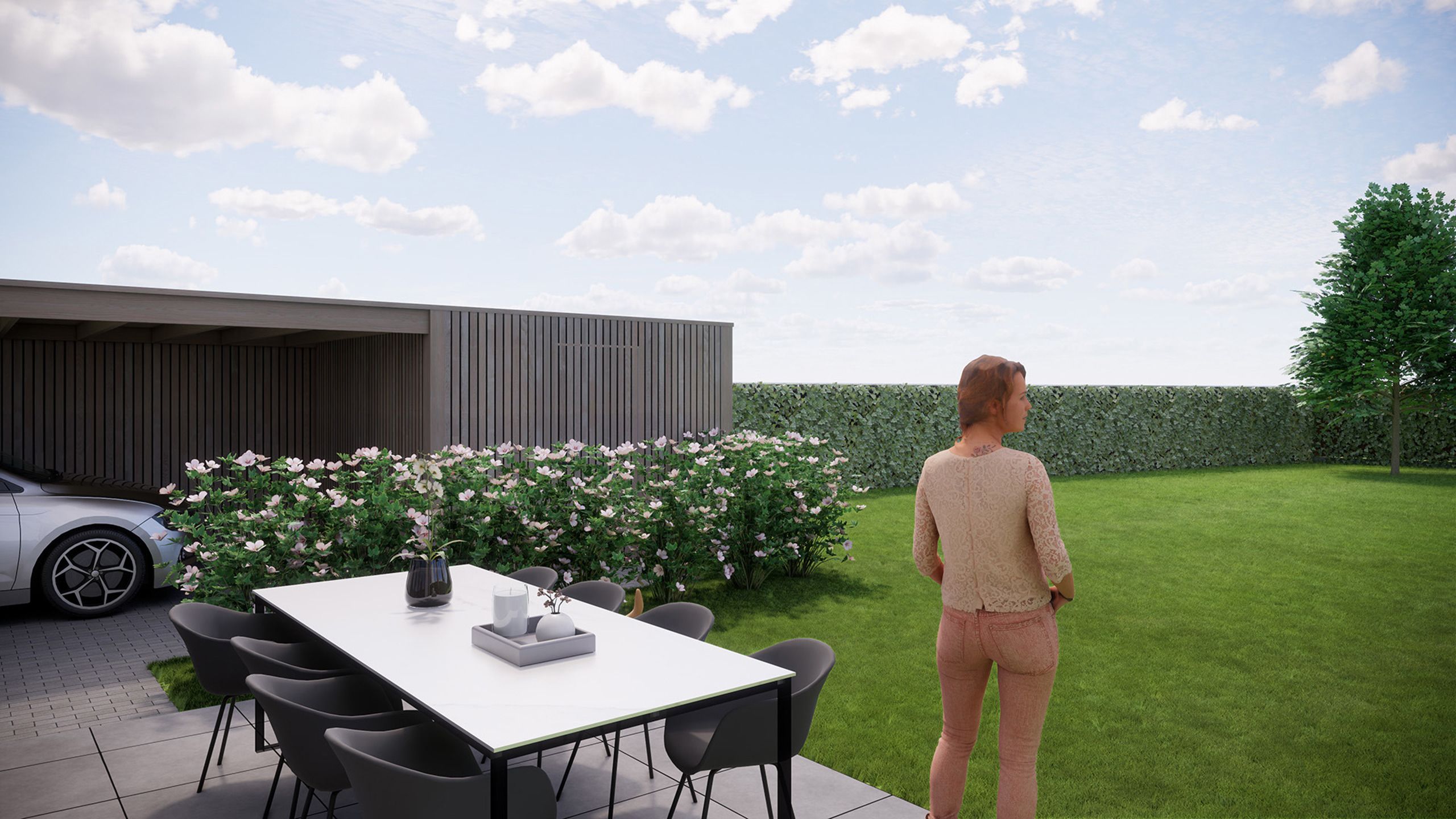 Halfopen gezinswoning met tuin foto 3