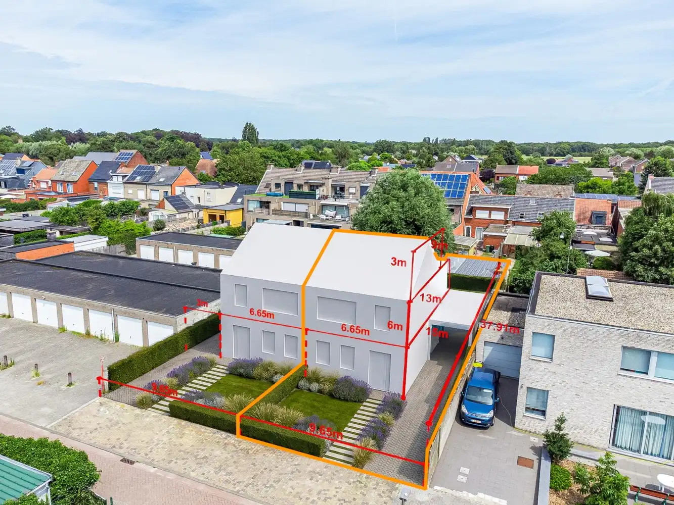 Rustig gelegen bouwgrond van +-340m² voor HOB in Stabroek foto {{pictureIndex}}