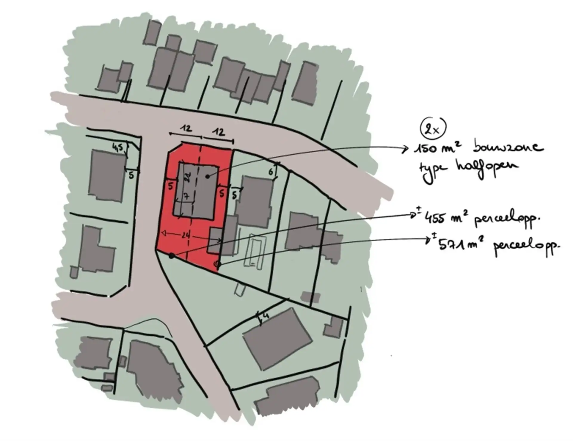 3 unieke bouwpercelen te Knokke-Heist foto {{pictureIndex}}