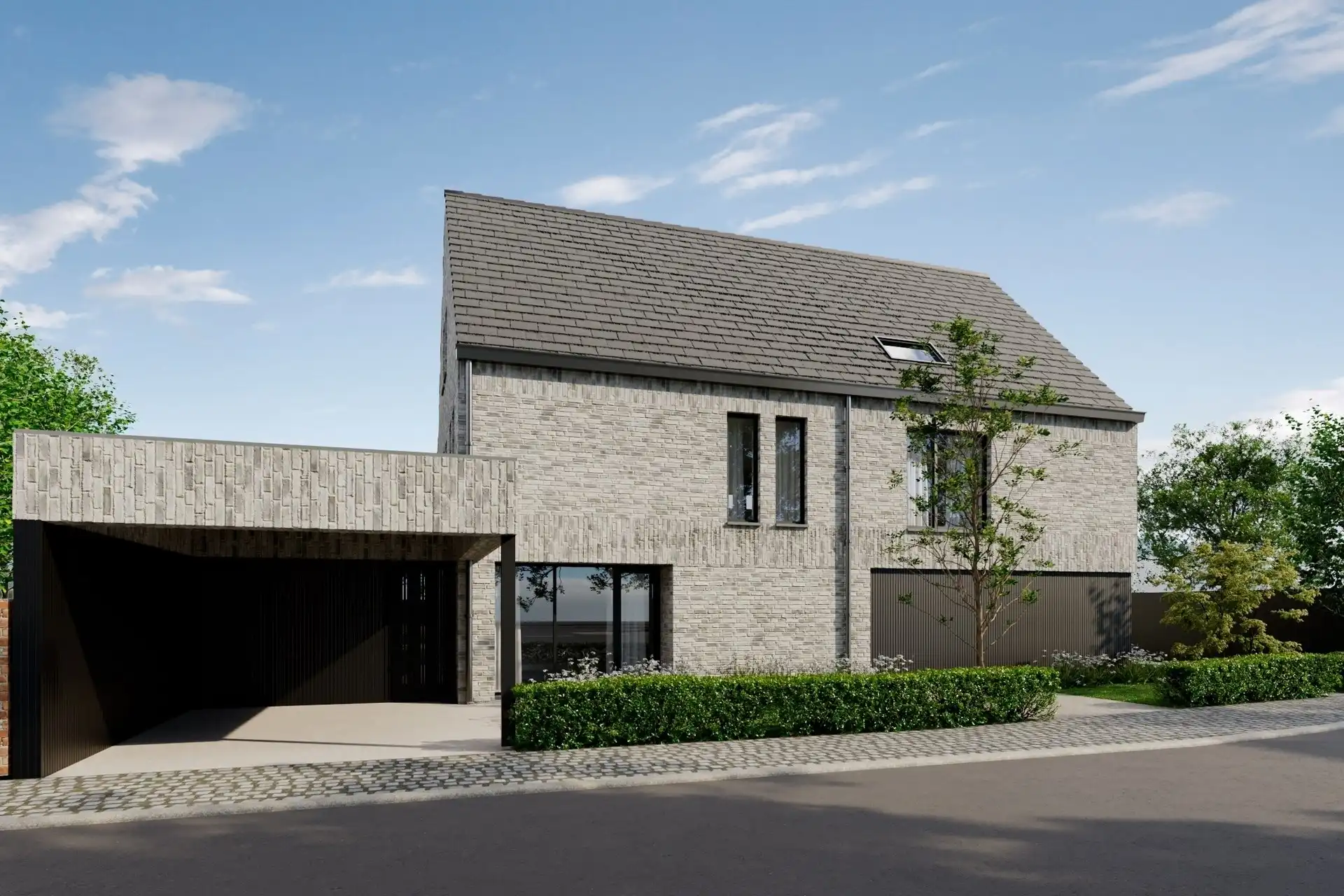 Hoogwaardige casco nieuwbouwwoning met carport in Berlare foto 2