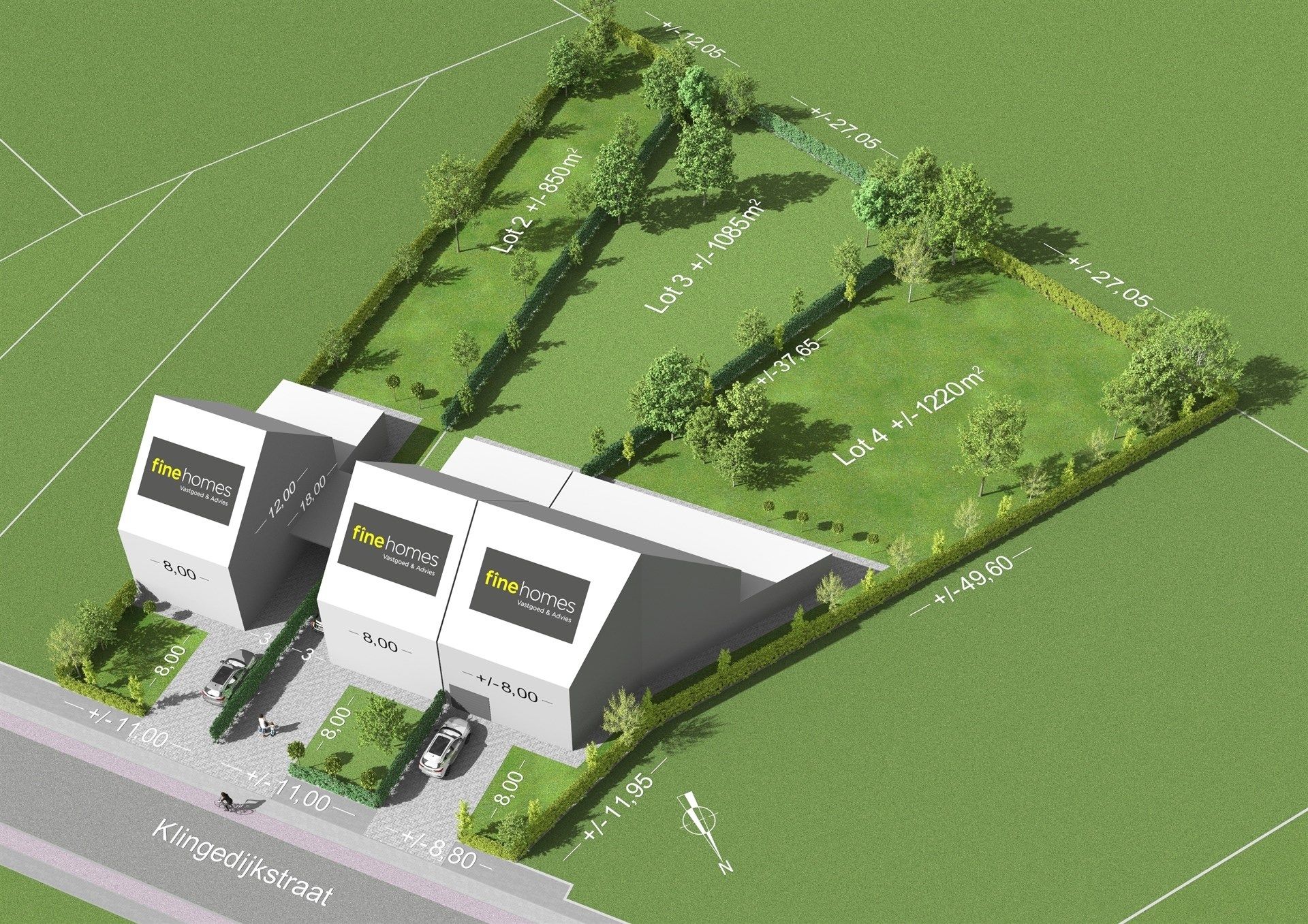 Uitstekend gelegen perceel bouwgrond voor een halfopen bebouwing (972m² + 250m²) foto 4
