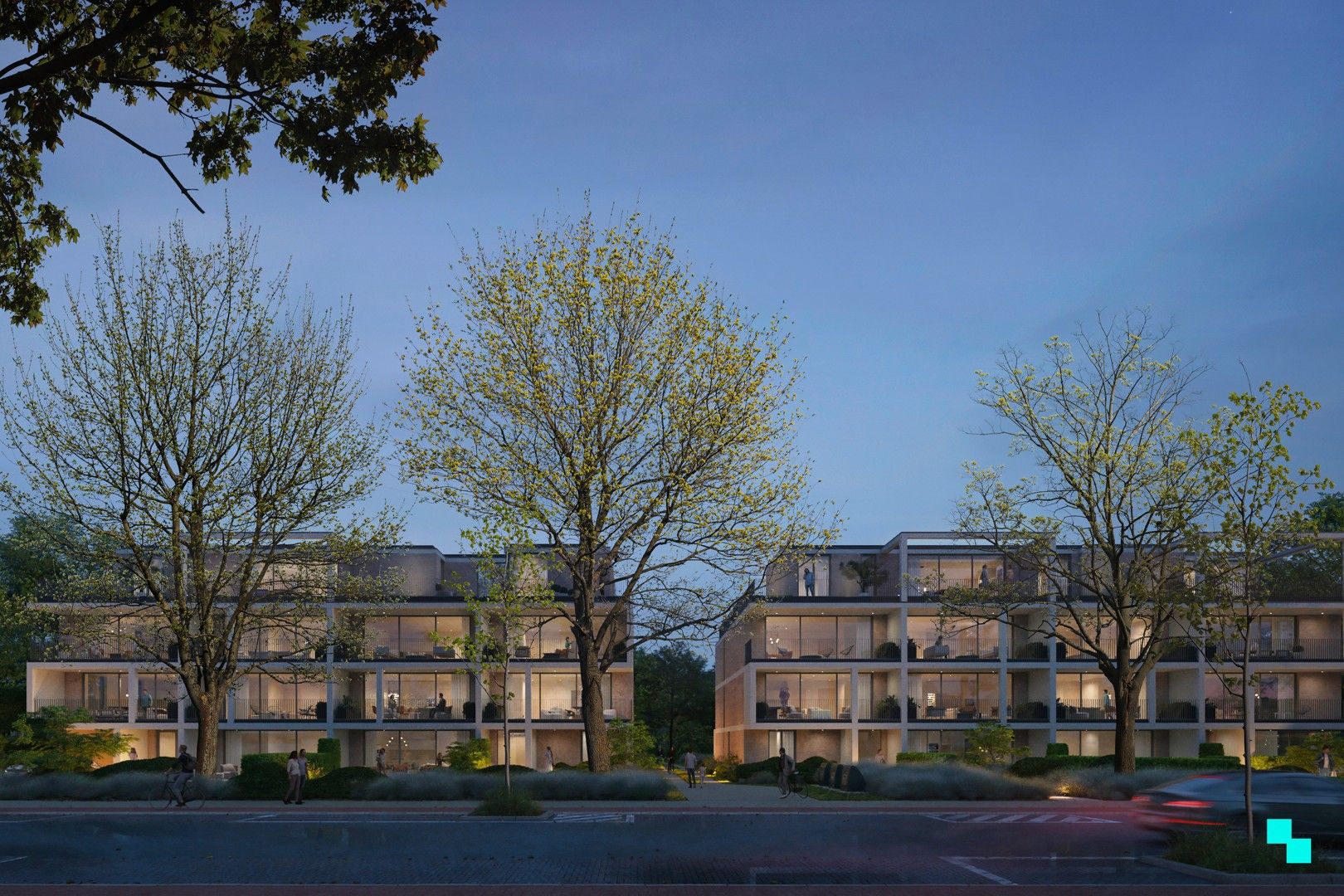 Stedelijk wonen en een groene omgeving foto {{pictureIndex}}