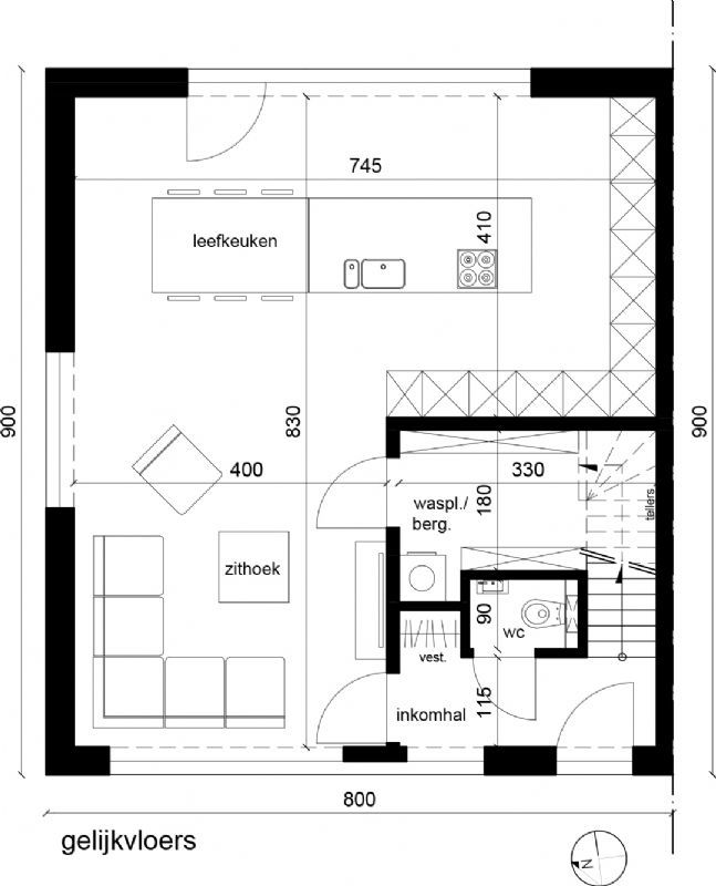 Nieuw te bouwen halfopen woning met vrije keuze van architectuur te Harelbeke. foto 3