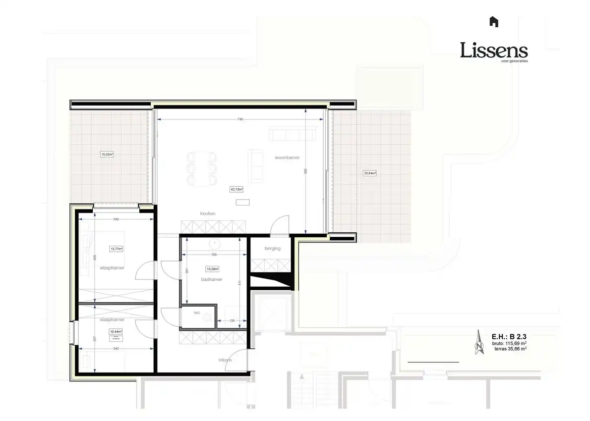 Penthouse met twee prachtige terrassen foto 2