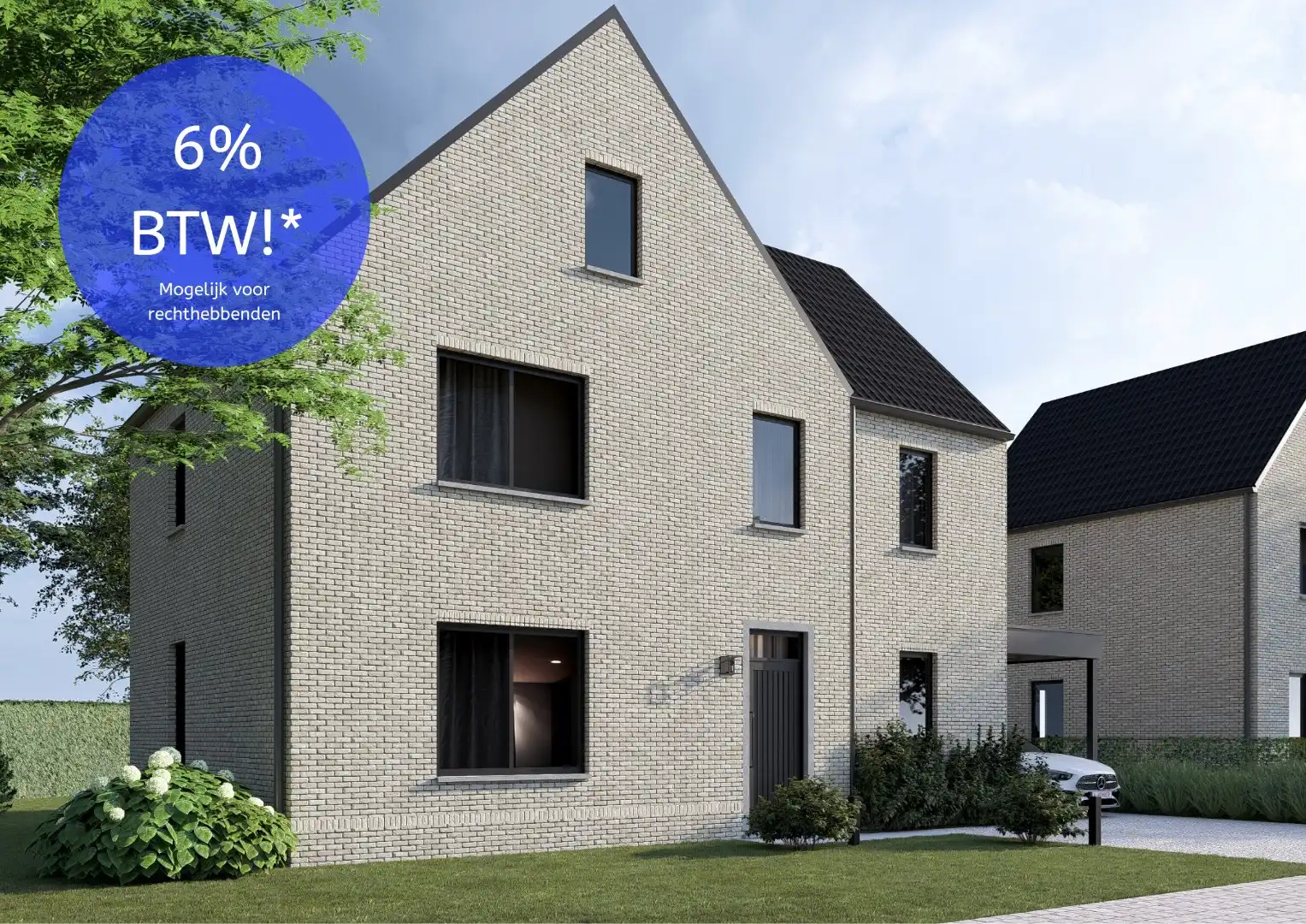 Vrijstaande Bijna Energie Neutrale nieuwbouwwoning op een perceel van 6a22ca op een rustige locatie te Voorshoven, Neeroeteren!  foto 1