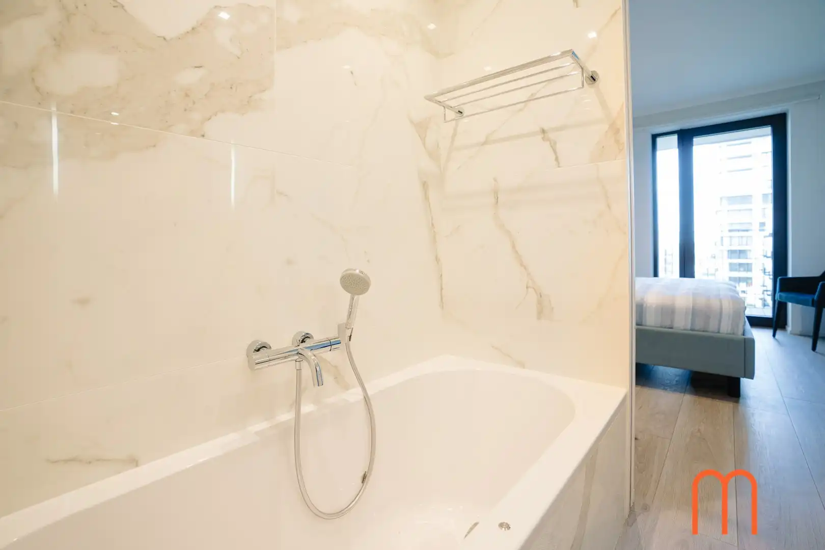 Appartement te huur met zeezicht in Oostende – Residentie One Baelskaai foto 12