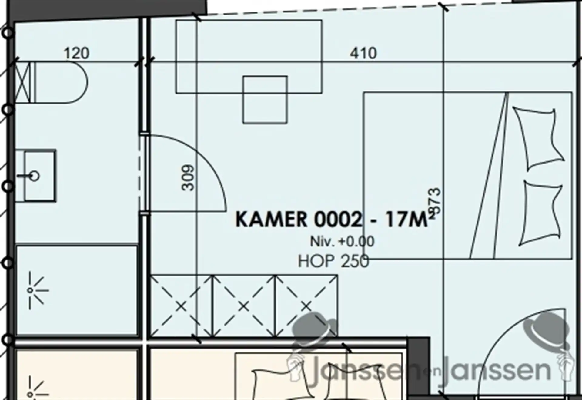 Luxe studentenkamer met eigen sanitair en toegang tot het gemeenschappelijk terras foto 9