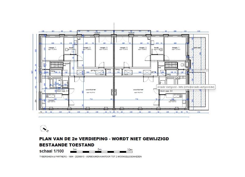 Opbrengsteigendom met 4 appartementen en kantoorruimte in de Haven van Gent foto 26
