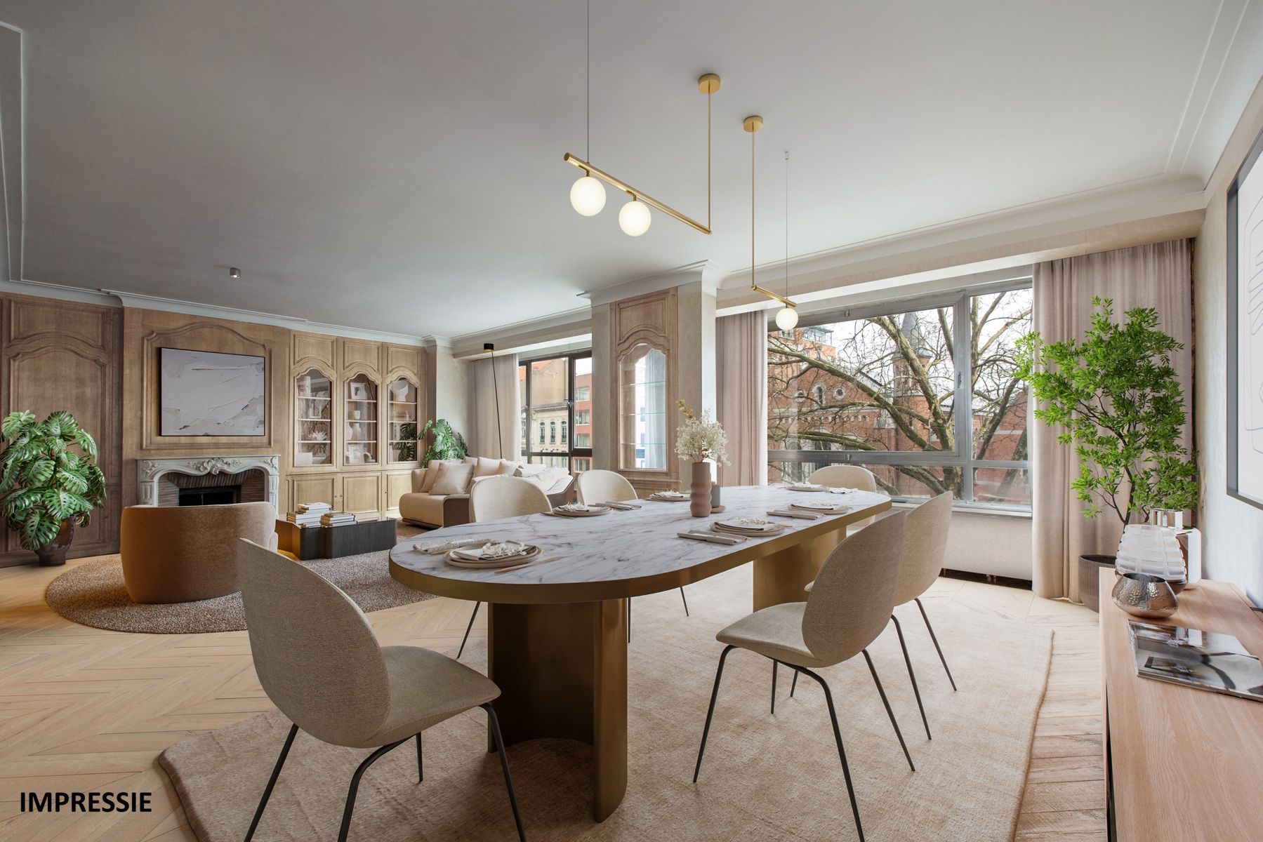 Riant 3 SLPK-app. (191m²) op de 3de verd. incl. autostaanpl. foto {{pictureIndex}}