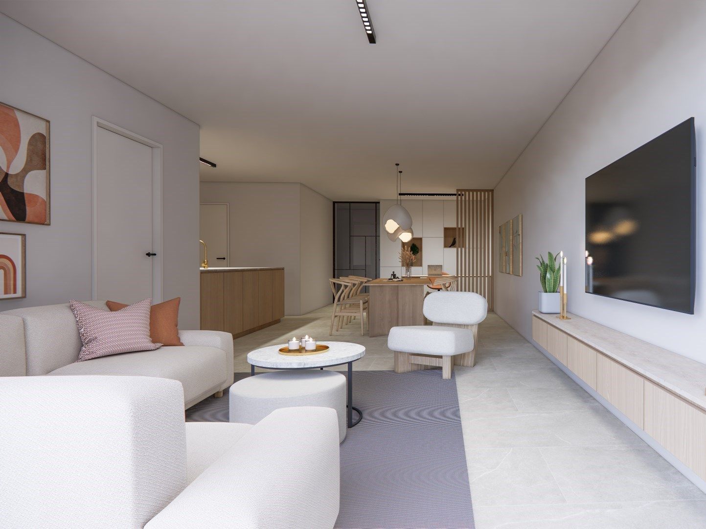 6% BTW - NIEUWBOUW GELIJKVLOERSAPPARTEMENT MET 1 SLAAPKAMER IN HET CENTRUM VAN KERMT foto 10