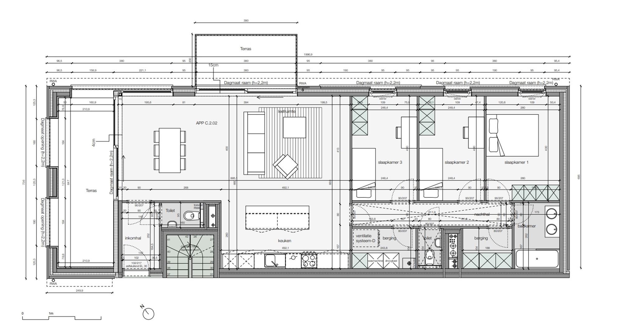 Prachtig en centraal gelegen luxe-appartement met 3 slaapkamers en 2 terrassen! foto 22