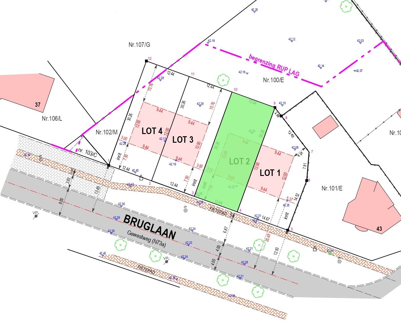 Grond te koop Bruglaan 41 - lot/2 - 3960 Bree