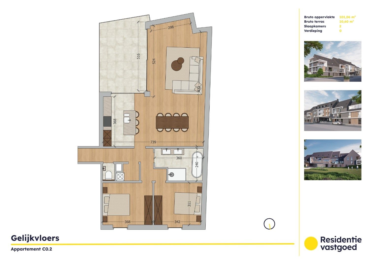 Appartement te koop Zandvoordsestraat 25 -/C 0.2 - 8460 Oudenburg