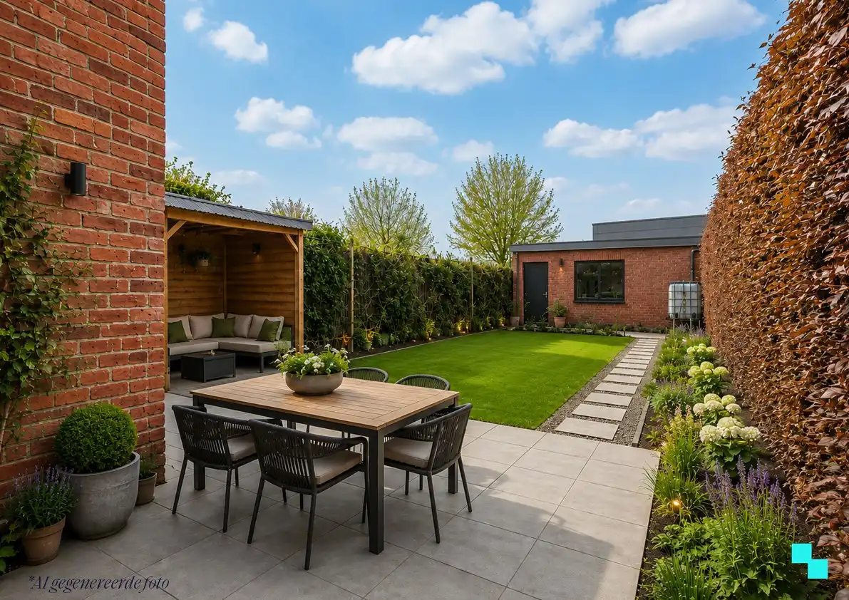 Handelswoning met garage en tuin foto 26
