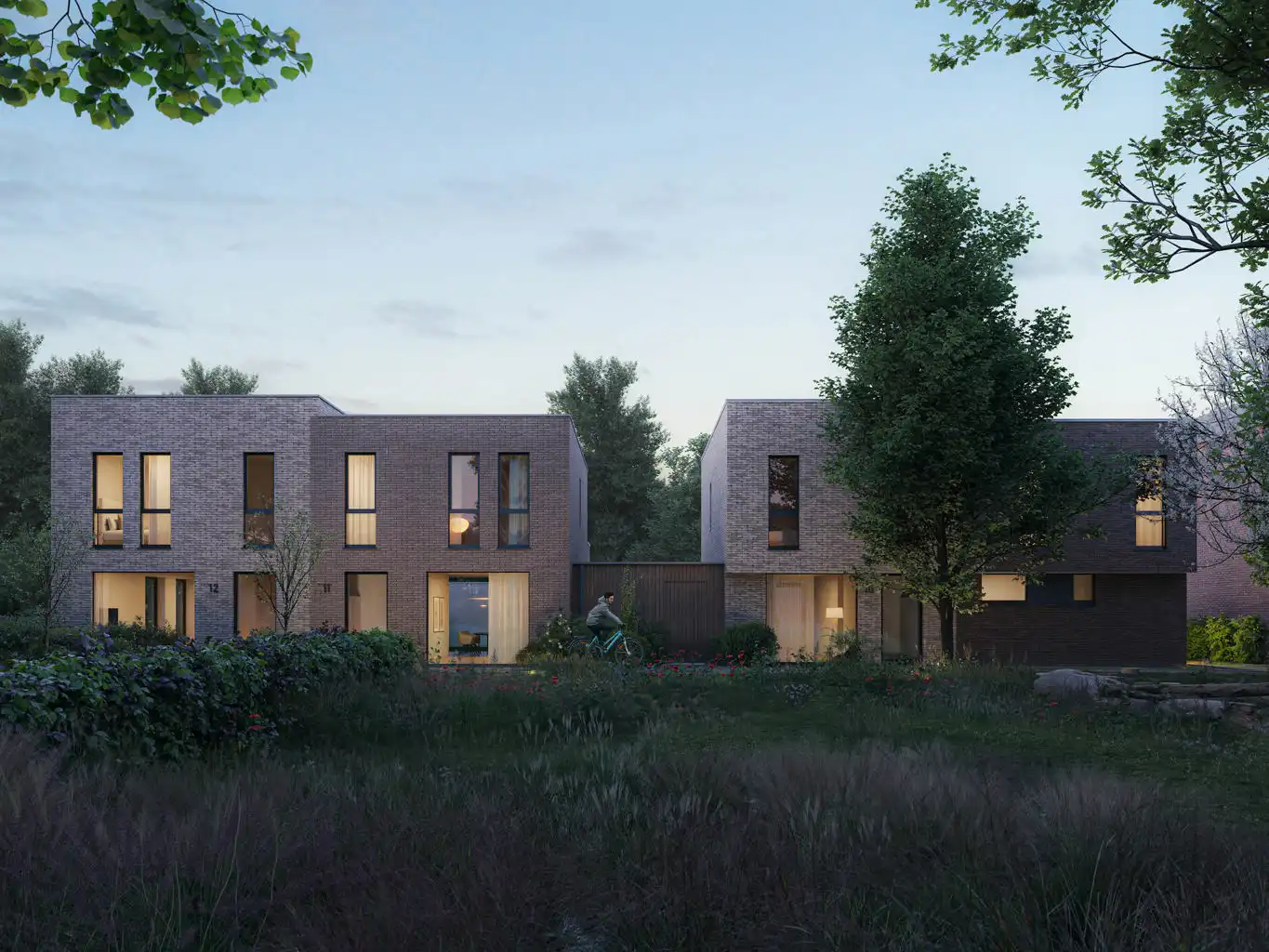 Woonerf met 12 doorzonwoningen foto {{pictureIndex}}