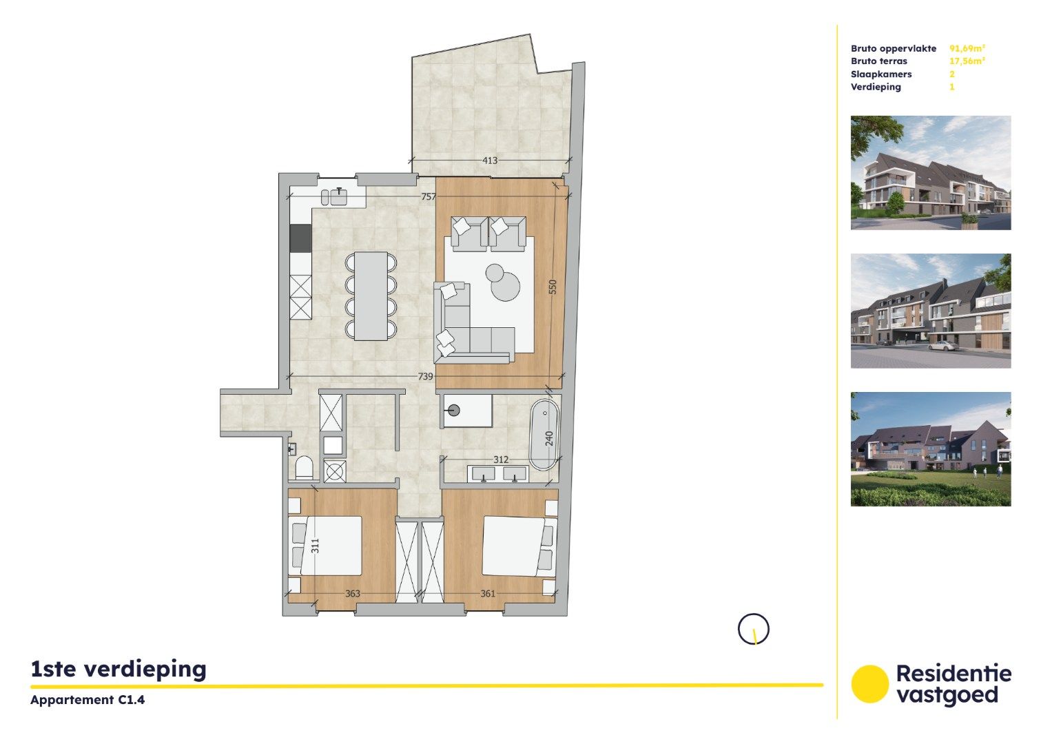 Appartement te koop Zandvoordsestraat 25 -/C 1.4 - 8460 Oudenburg