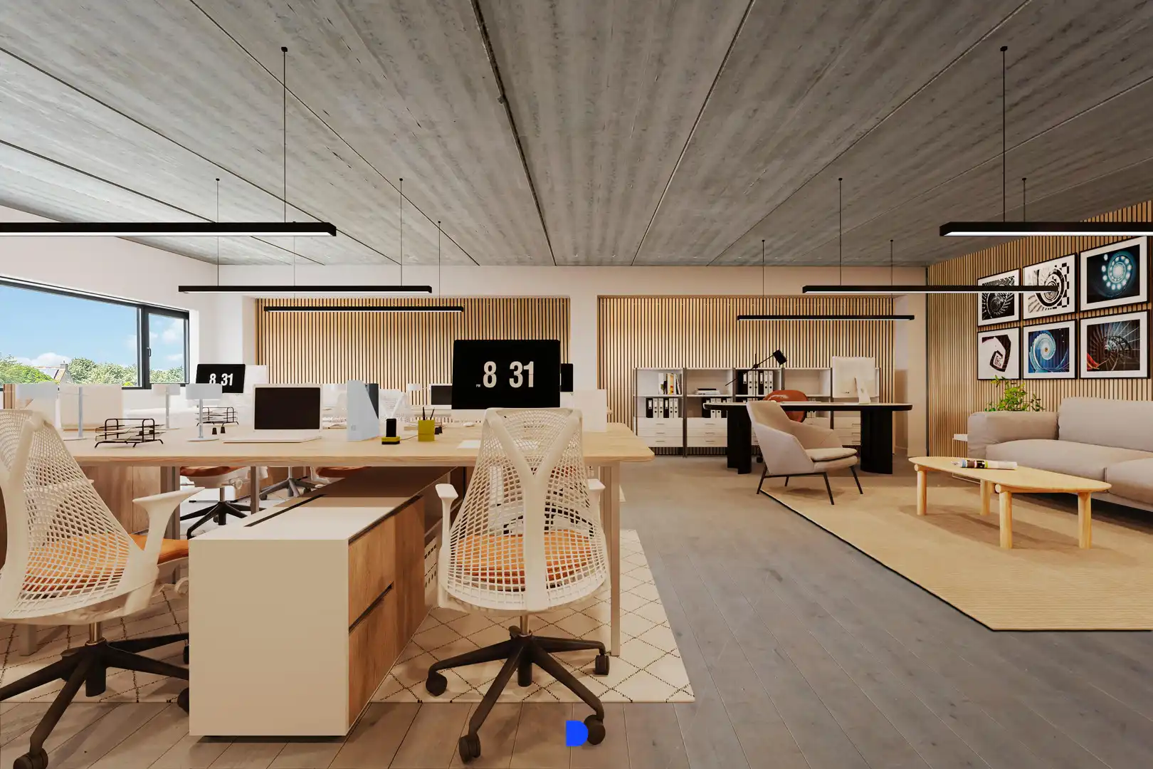 Flexibele kantoorruimte te huur in KMO-Unit foto {{pictureIndex}}