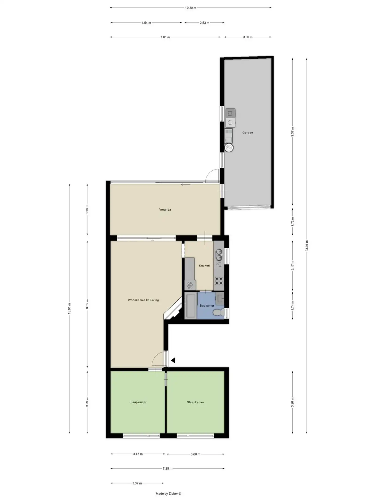 Instapklaar gelijkvloers appartement met 2 slaapkamers, garage en zonnige tuin foto 3