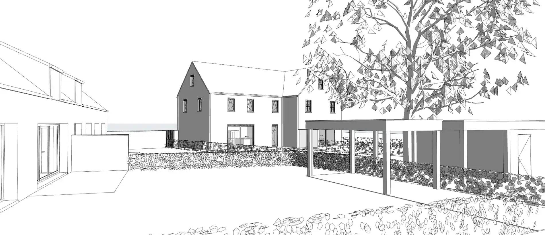 Exclusief project van een authentieke, volledig getransformeerde hoeve tot 2 nieuwbouw BEN-woningen!  foto 6