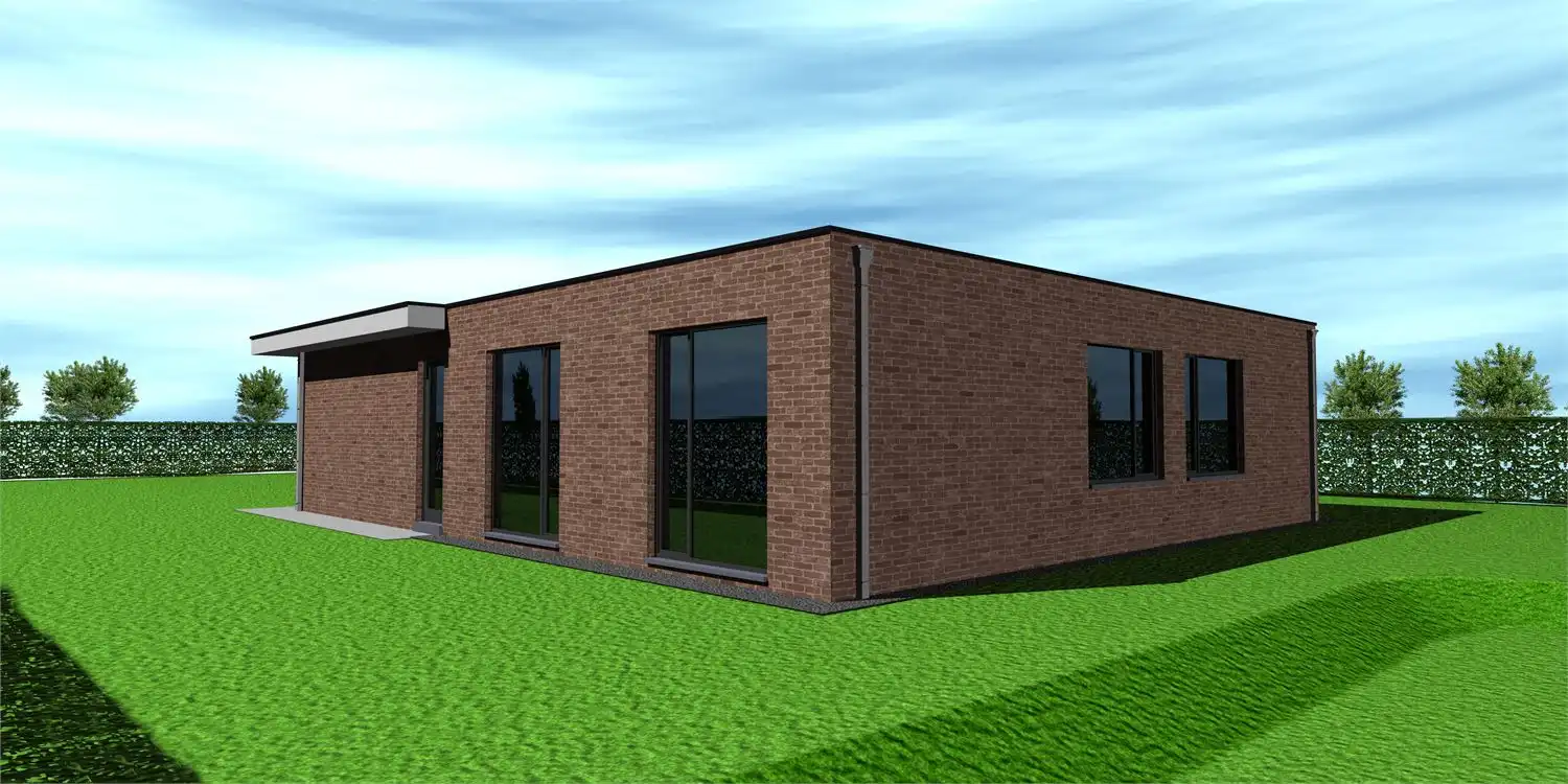 Waardamme Stuk BOUWGROND voor open bebouwing Goedgekeurde bouwvergunning beschikbaar voor het bouwen van   Vrijstaande ééngezinswoning 201,50m², een ruime gelijkvloerse woning   met garage 46,5m² foto 5