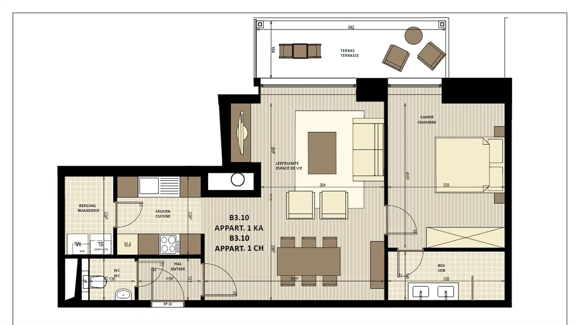 Prachtig en modern 1-slaapkamer appartement met terras en tuinuitzicht – Sint-Lambrechts-Woluwe foto 14