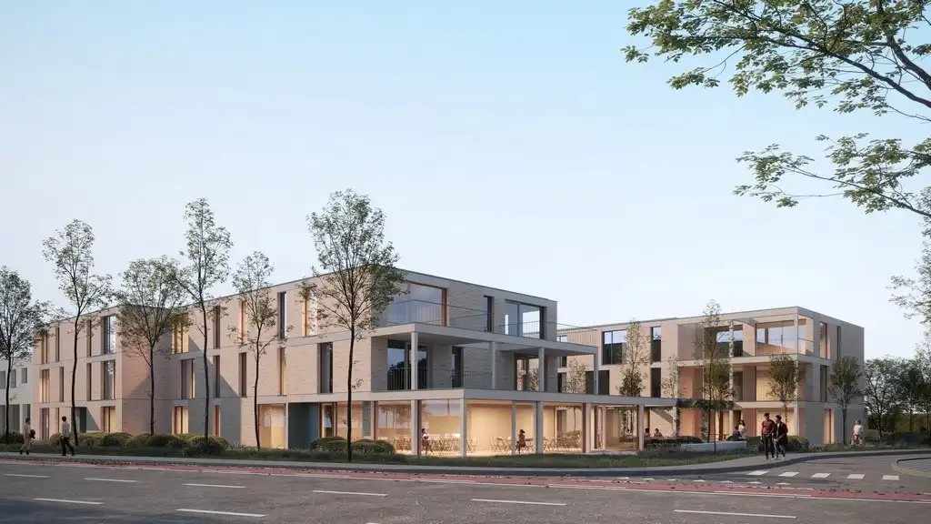 Nieuwbouw commercieel kantoor te koop aan station Eke-Nazareth foto 2