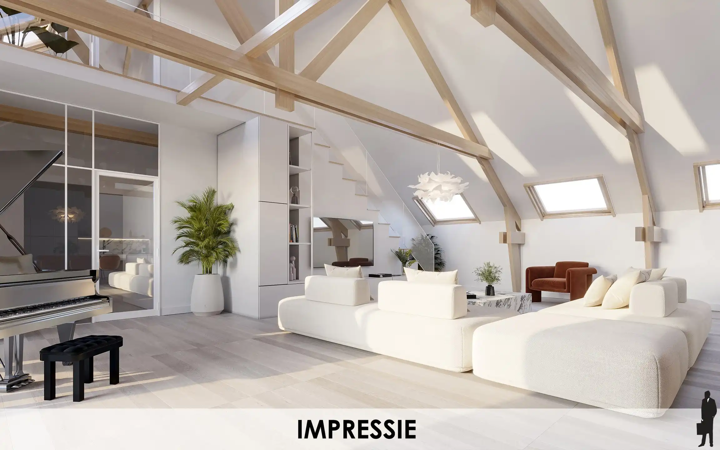 Penthouse van 264m² + terras in een uniek historisch kader foto 13