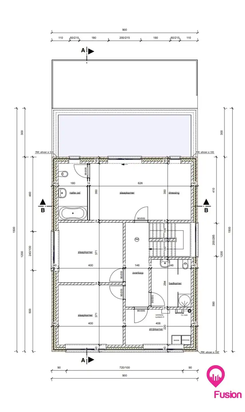 Bouwgrond van 728m² voor OB met vergunde plannen! foto 10